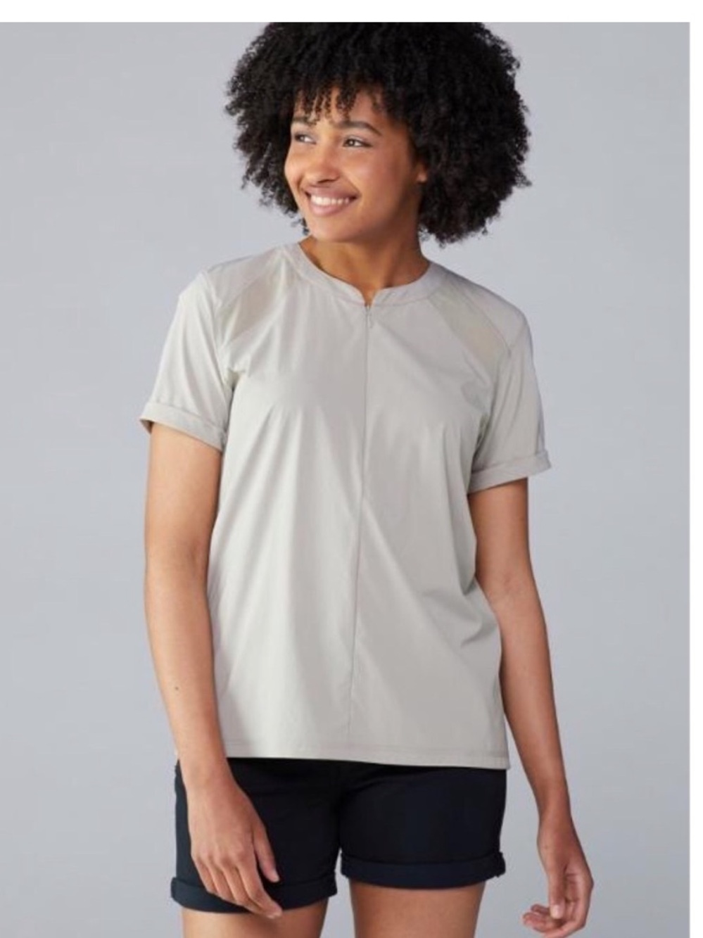 Indygena Lomo Partial Zip Mesh Insert Hiking Athletic Shirt Large